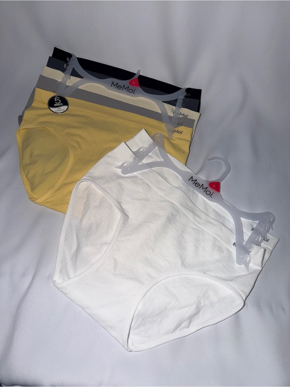 MeMoi Women's Cotton Briefs - White & Yellow (7pcs)